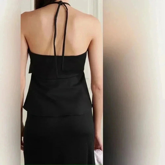 CHRISTOPHER ESBER Cropped stretch cotton and Lyocell-blend halterneck top - Picture 9 of 16